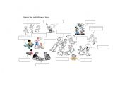 English Worksheet: Toys and activities