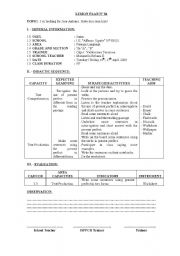 English Worksheet: lesson plan for 5 grade of secundary