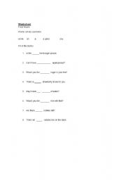 English worksheet: Worksheet on Countable and Uncountable Nouns