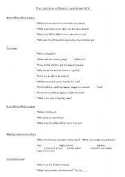 English worksheet: Narnia worksheet 3