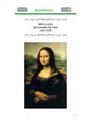 English Worksheet: Biography of Leonardo da Vinci (mostly past regular)