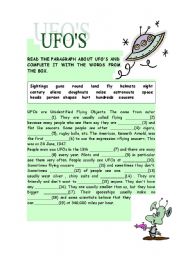 English Worksheet: UFOs