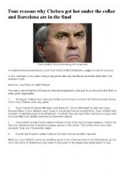 English Worksheet: Chelsea were robbed!