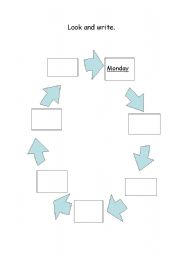 English worksheet: Days of the week