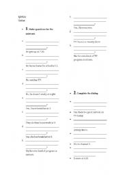 English worksheet: Test - Present Simple - Means of transportation