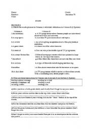 English worksheet: worksheet