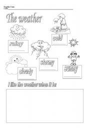 English Worksheet: The weather 