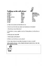 English worksheet: talking on the telephone