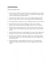 English worksheet: Giving directions