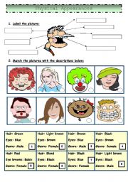 English Worksheet: Physical appearence