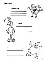 English worksheet: Drescription