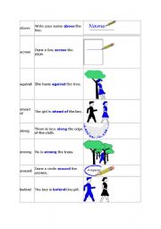 English worksheet: prepositions