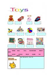 English worksheet: TOYS