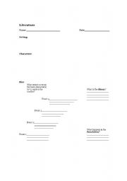 English worksheet: Blank Plot Pyramid