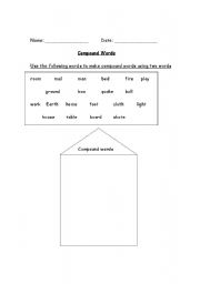 English Worksheet: Compound words