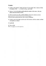 English worksheet: weather lesson plan