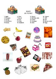 English Worksheet: My picnic