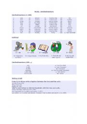 English worksheet: cardinal numbers