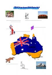 English Worksheet: Brainstorming about Australia