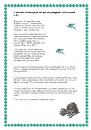 English Worksheet: Endangered Species