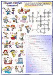 English Worksheet: Present Perfect Crossword