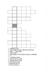 English worksheet: Easter crossword