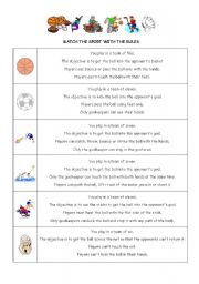 English Worksheet: Sports rules