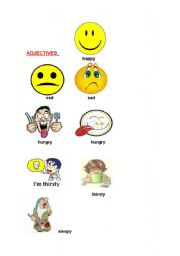 English worksheet: adjectives