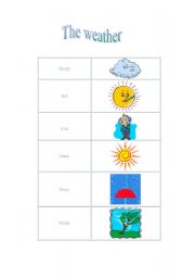 English worksheet: The weather