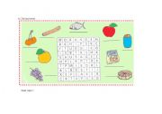 English Worksheet: Food word search