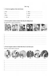 English Worksheet: Like+ing form