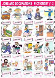 English Worksheet: JOBS AND OCCUPATIONS - PICTIONARY (1-3)