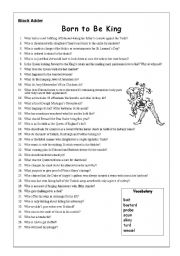 English Worksheet: Black Adder - Born to be King