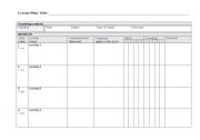 English Worksheet: Lesson plan template