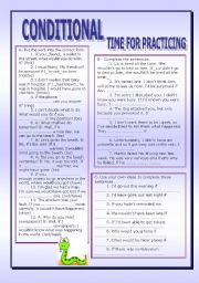 English Worksheet: CONDITIONALS - 2nd. part - Exercises