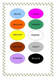 English Worksheet: COLOURS