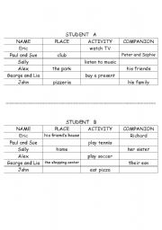 English worksheet: Conversation - Simple Past