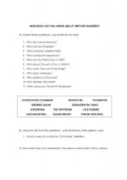 English worksheet: HISTORY MAKERS