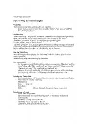 English Worksheet: Introductions and Ideas for Winter Camps in Korea