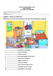 English Worksheet: Things in a bedroom