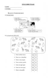 English worksheet: Have/Has got, There is/are, Parts of the body, animals, Can/Can`t