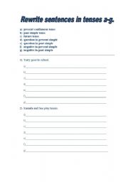 English Worksheet: Revising tenses - present continuous, present simple, past simple, future tense