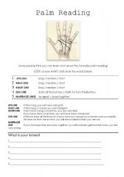 English Worksheet: Palm Reading