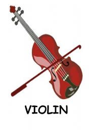 English Worksheet: MUSIC INSTRUMENTS FLASHCARDS - SET4