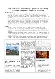 English Worksheet: creating a brochure