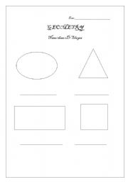 English Worksheet: Geometry 2D shapes