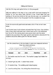 English worksheet: Editing Punctuation 