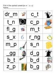 Vowel sounds worksheets