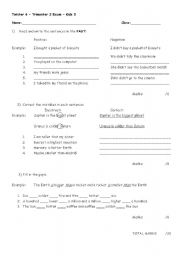 English worksheet: Test - Twister 6 - Units 4-6