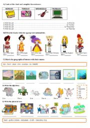 English Worksheet: LOTS OF EXERCISES FOR ELEMENTARY  STUDENTS